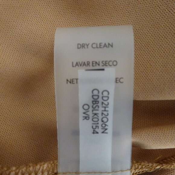 Calvin Klein Tie Neck Dress Women's Size 6 Brown Signature Logo Fabric - Picture 12 of 12